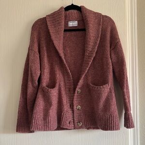 Cozy Pink Sweater Cardigan